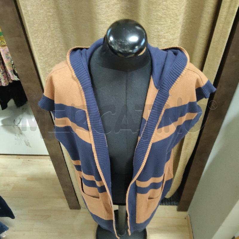 GILET DONNA LUNGO MARRONE BLU CAPPUCCIO FIORELLA RUBINO | Mercatino dell'Usato Domodossola 2