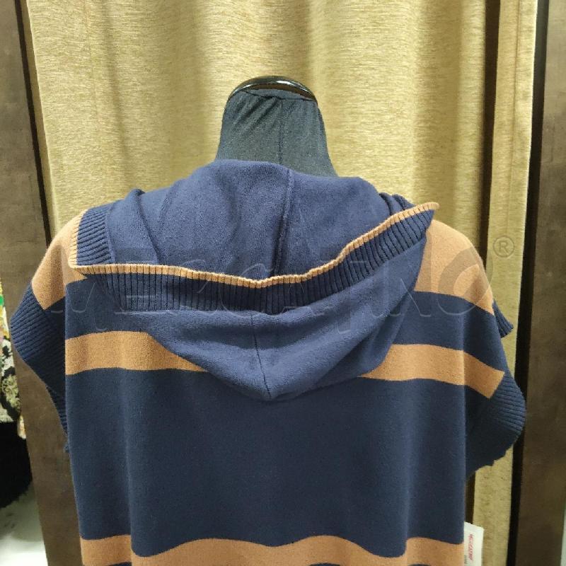 GILET DONNA LUNGO MARRONE BLU CAPPUCCIO FIORELLA RUBINO | Mercatino dell'Usato Domodossola 3