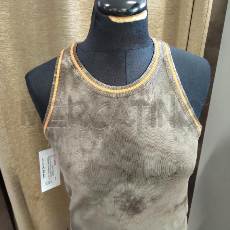 GILET DONNA MARRONE SCREZIATO BORDINO ARANCIONE DOLCE & GABBANA  | Mercatino dell'Usato Domodossola 2