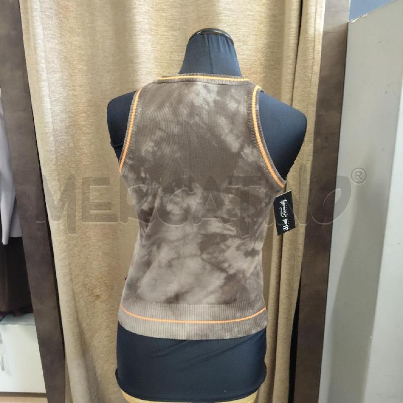 GILET DONNA MARRONE SCREZIATO BORDINO ARANCIONE DOLCE & GABBANA  | Mercatino dell'Usato Domodossola 3