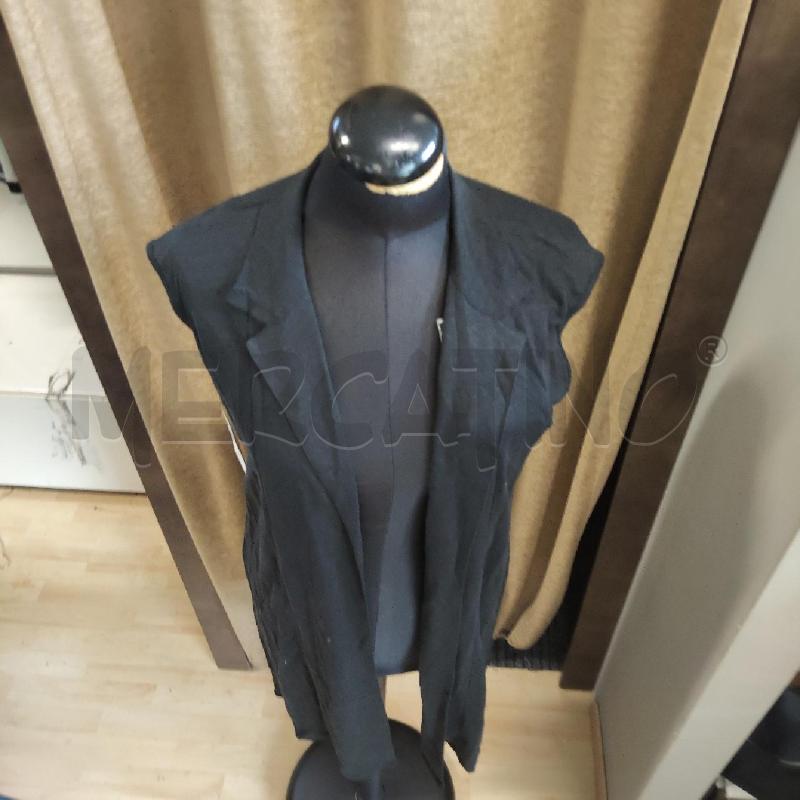 GILET DONNA NERO INTIMISSIMI LINO CON CINTURA | Mercatino dell'Usato Domodossola 2