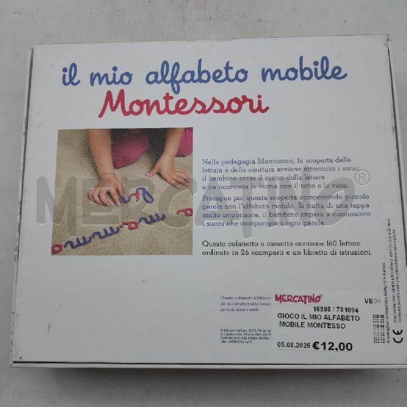 GIOCO IL MIO ALFABETO MOBILE MONTESSORI  | Mercatino dell'Usato Domodossola 2