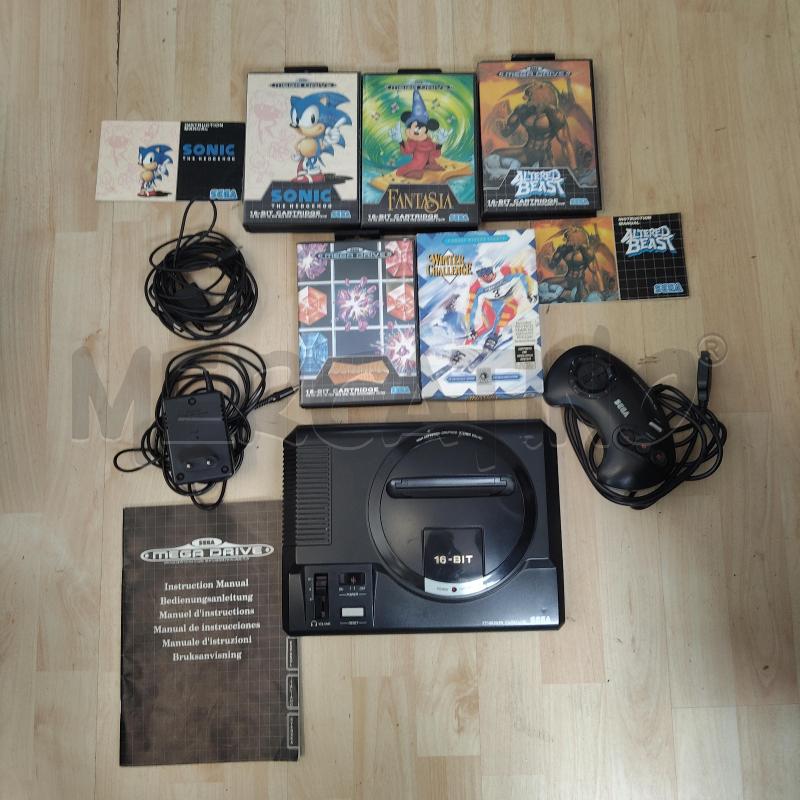 GIOCO SEGA MEGA DRIVE CON CAVI E GIOCHI | Mercatino dell'Usato Domodossola 1