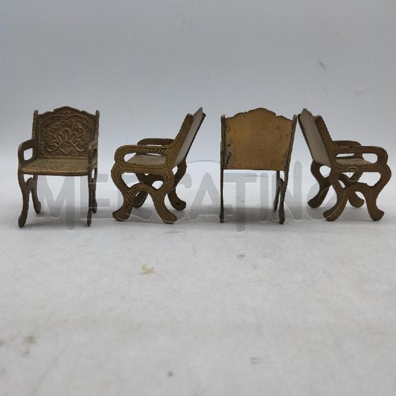 GIOCO TAVOLO 4 SEDIE ANFORA BICCHIERE OTTONE  | Mercatino dell'Usato Domodossola 2