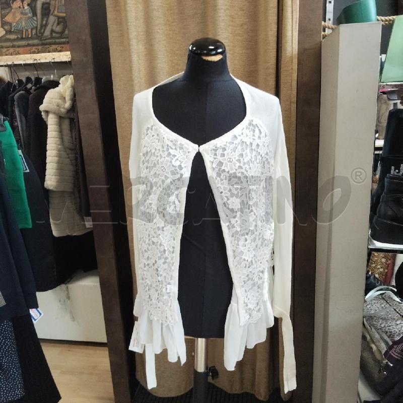 GOLFINO DONNA BIANCO PARTE PIZZO DAVANTI OLTRE | Mercatino dell'Usato Domodossola 1