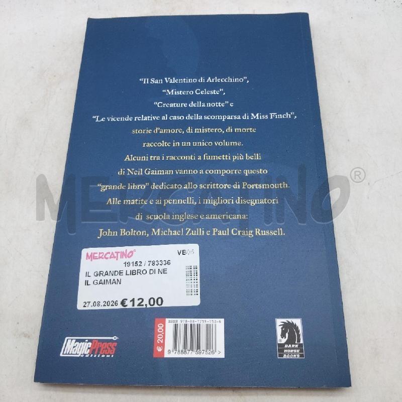IL GRANDE LIBRO DI NEIL GAIMAN | Mercatino dell'Usato Domodossola 2