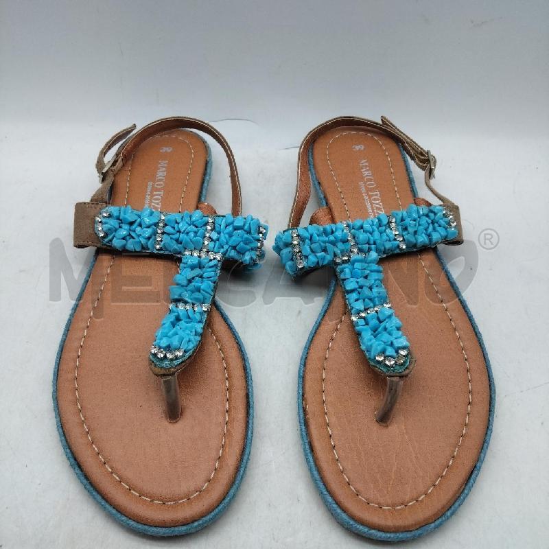 INFRADITO DONNA PIETRINE AZZURRE CINTURA BEIGE  MARCO TOZZI  | Mercatino dell'Usato Domodossola 1