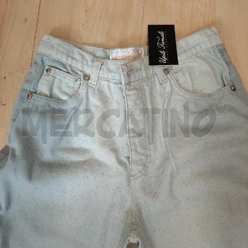 JEANS DONNA CHIARO MACCHIE BRILLANTINATE DORATE ROBERTO CAVALLI | Mercatino dell'Usato Domodossola 2