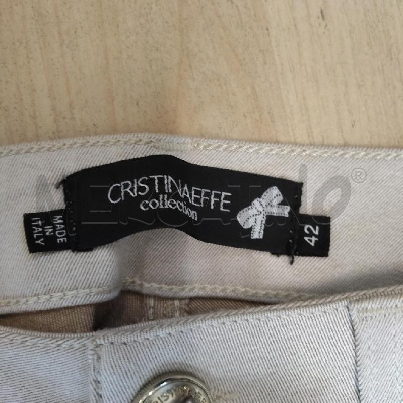 JEANS DONNA CRISTINA EFFE BEIGE 42 | Mercatino dell'Usato Domodossola 3