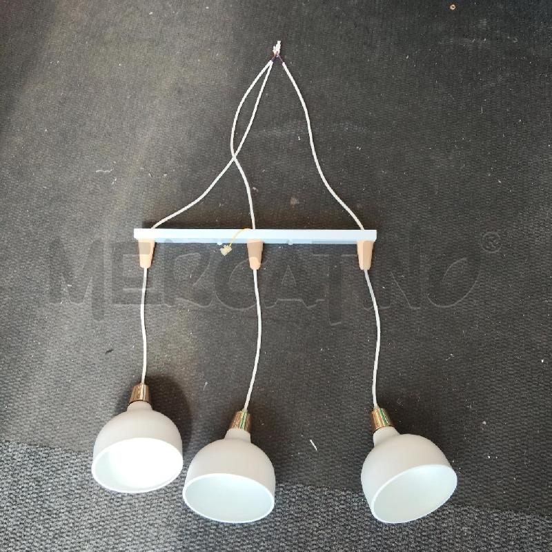LAMPADARIO 3 LUCI BIANCO  | Mercatino dell'Usato Domodossola 1