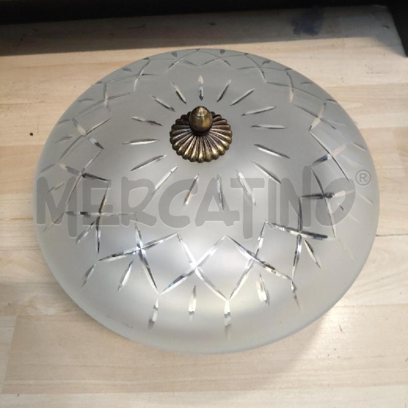 LAMPADARIO AD APPLIQUE VETRO E OTTONE LAVORATO | Mercatino dell'Usato Domodossola 2