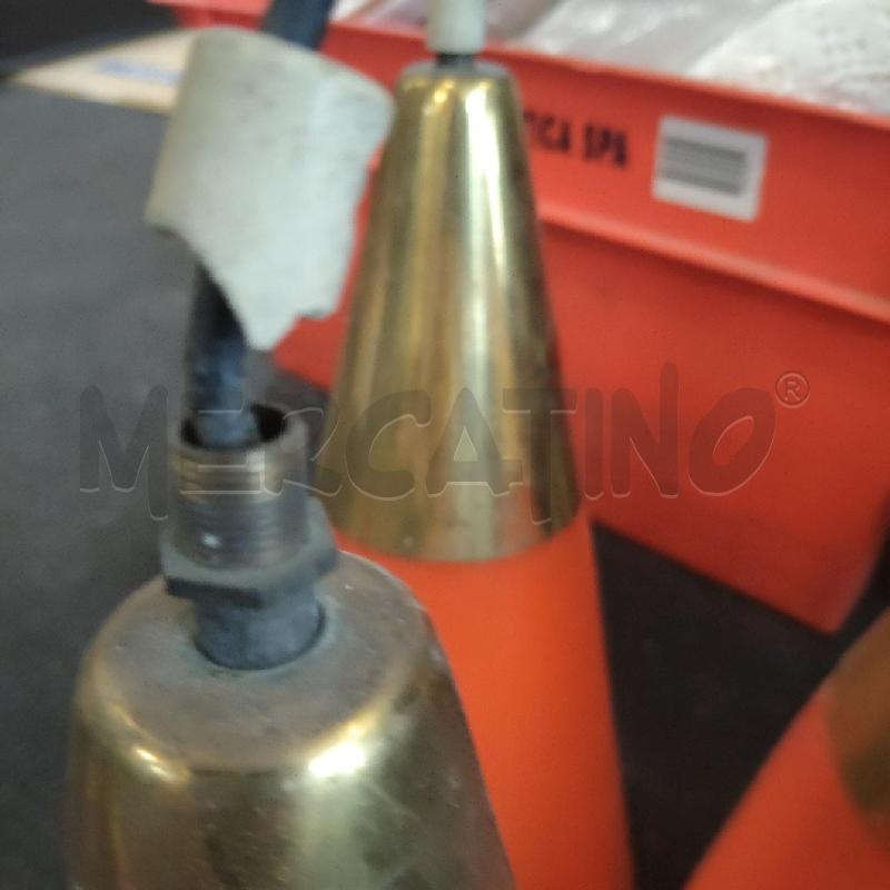 LAMPADARIO ARANCIONE VETRO OTTONE 3 LUCI | Mercatino dell'Usato Domodossola 2
