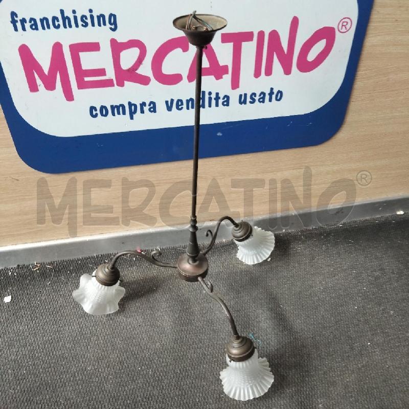 LAMPADARIO FERRO 3 LUCI  | Mercatino dell'Usato Domodossola 1