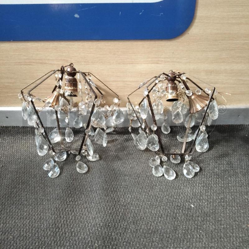LAMPADARIO FERRO GOCCE VETRO | Mercatino dell'Usato Domodossola 1