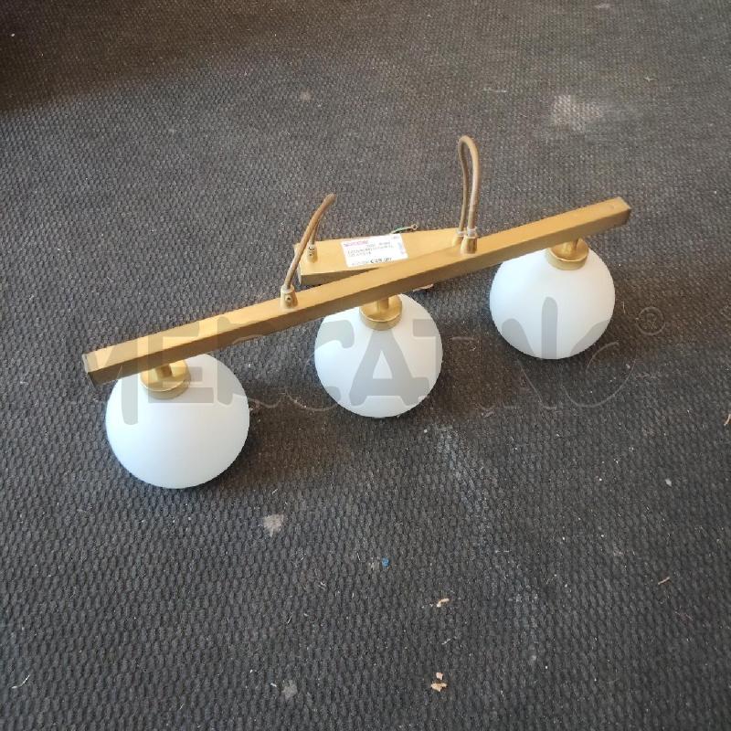 LAMPADARIO OTTONE 3 LUCI A PALLA  | Mercatino dell'Usato Domodossola 1