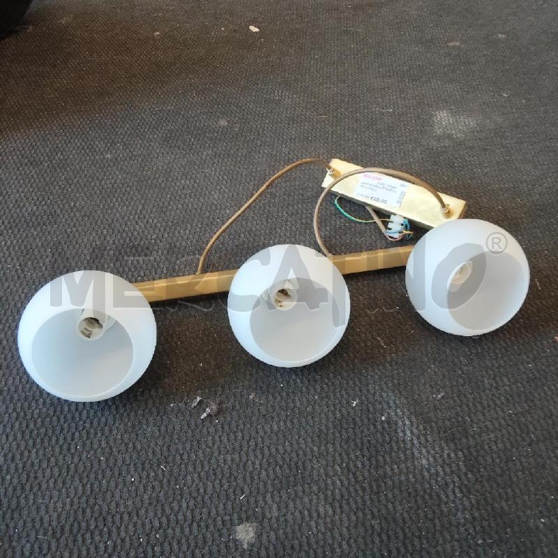 LAMPADARIO OTTONE 3 LUCI A PALLA  | Mercatino dell'Usato Domodossola 3
