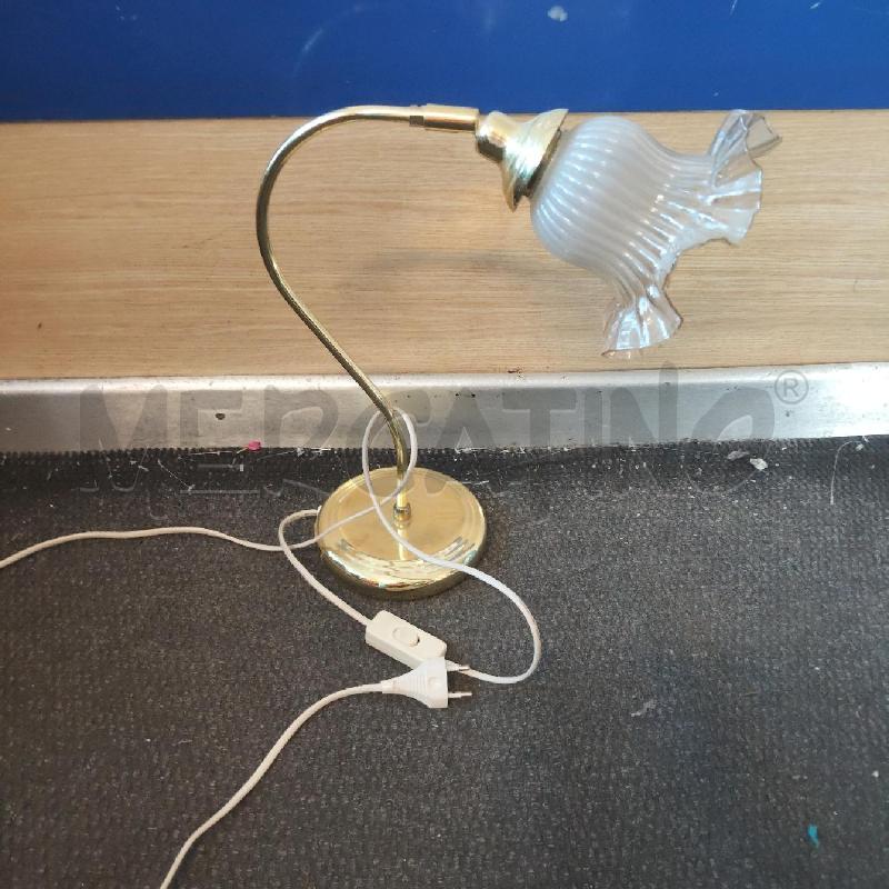 LAMPADA OTTONE CON VETRO SAGOMATO  | Mercatino dell'Usato Domodossola 1