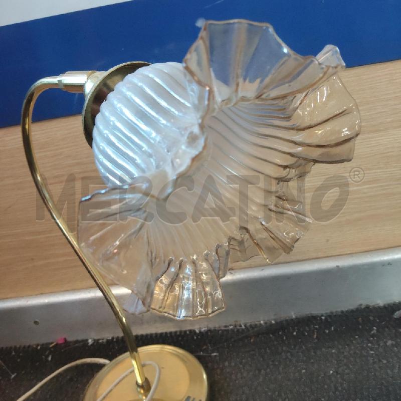 LAMPADA OTTONE CON VETRO SAGOMATO  | Mercatino dell'Usato Domodossola 3