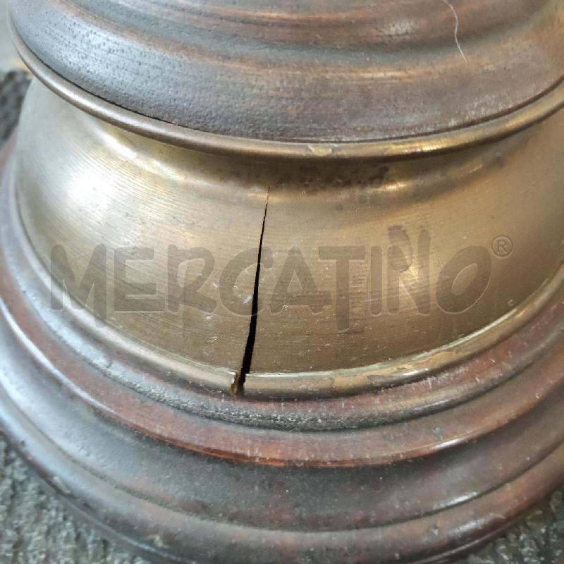 LAMPADA OTTONE VETRO  LAMPADINA FIAMMA | Mercatino dell'Usato Domodossola 3