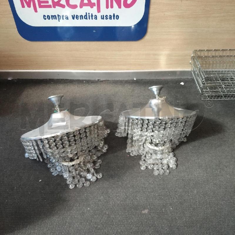 LAMPADA PIATTO ALLUMINIO GOCCE VETRO  | Mercatino dell'Usato Domodossola 1