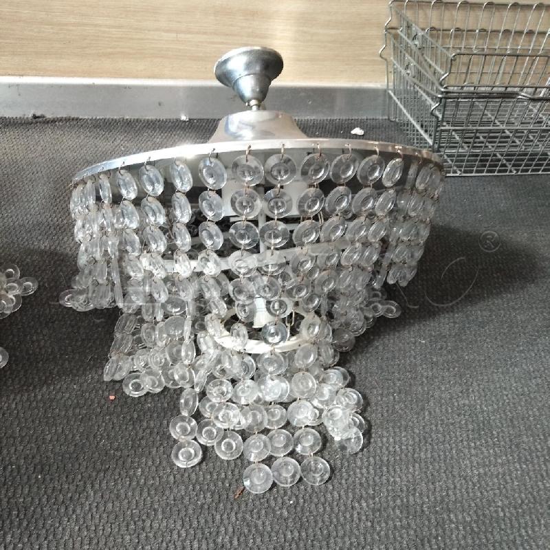 LAMPADA PIATTO ALLUMINIO GOCCE VETRO  | Mercatino dell'Usato Domodossola 2