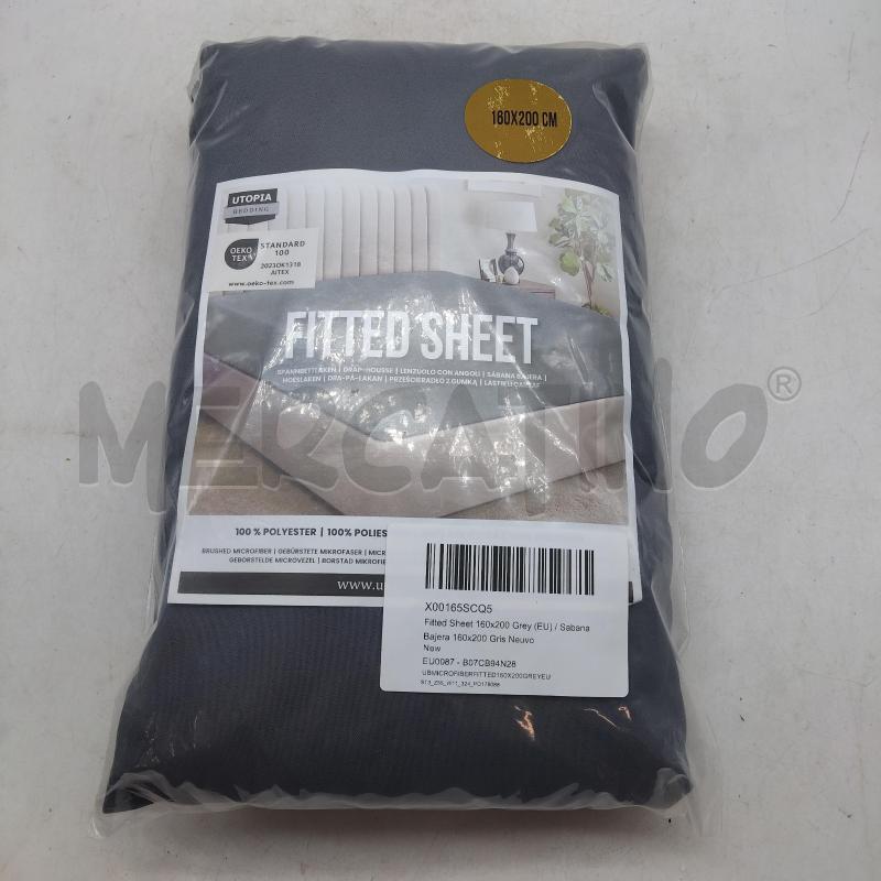 LENZUOLO MATRIMONIALE ANGOLI GRIGIO 160X200 | Mercatino dell'Usato Domodossola 1