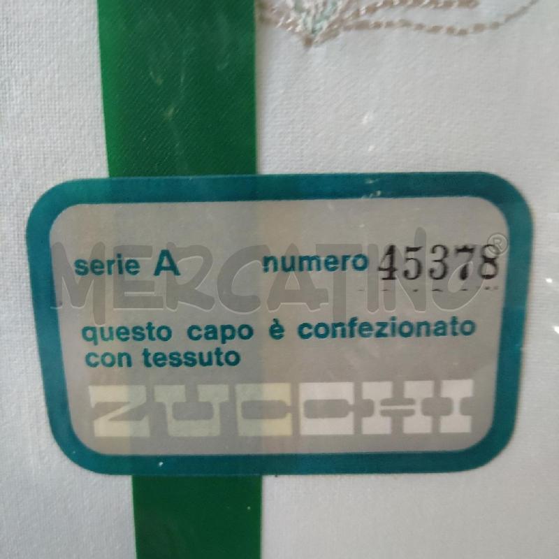LENZUOLO MATRIMONIALE COMPLETO RICAMO FIORI ARANCIONE | Mercatino dell'Usato Domodossola 3