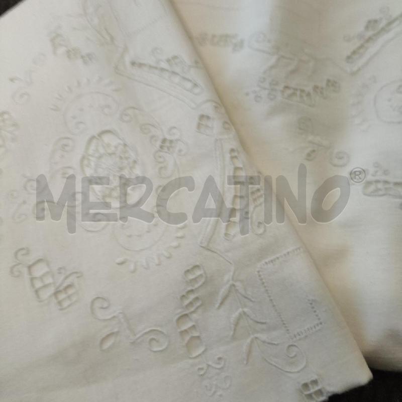 LENZUOLO MATRIMONIALE CON FEDERE BIANCO RICAMO | Mercatino dell'Usato Domodossola 2