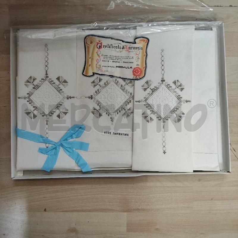 LENZUOLO MATRIMONIALE RICAMO ECRU MANIFATTURA PRIMULA | Mercatino dell'Usato Domodossola 2