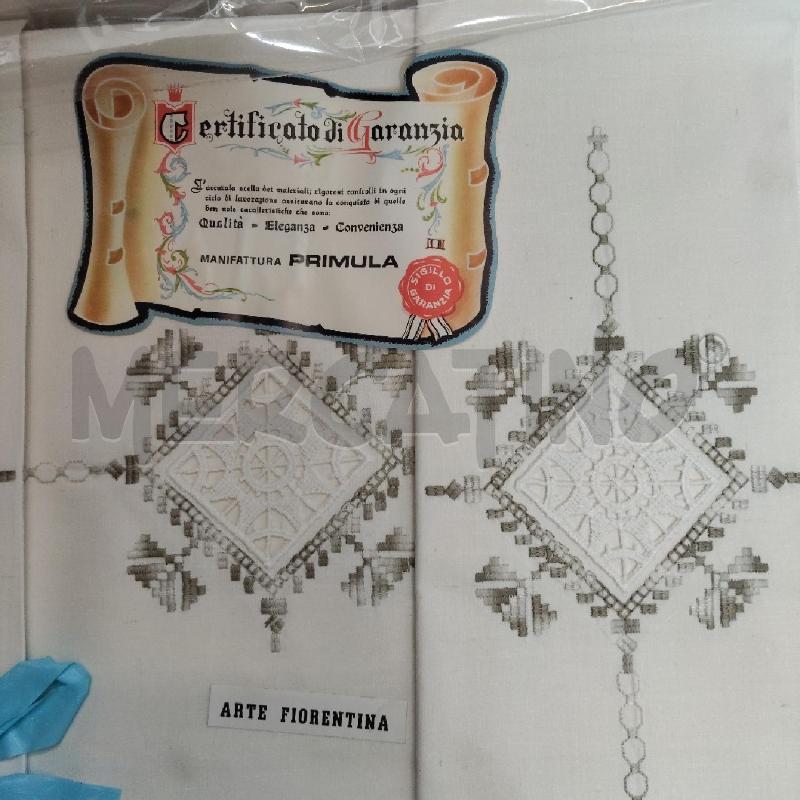 LENZUOLO MATRIMONIALE RICAMO ECRU MANIFATTURA PRIMULA | Mercatino dell'Usato Domodossola 3