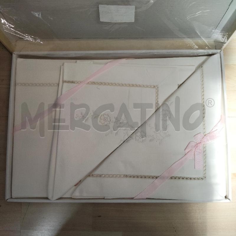LENZUOLO MATRIMONIALE + 2 FEDERE ECRU RICAMO MIRAB | Mercatino dell'Usato Domodossola 2