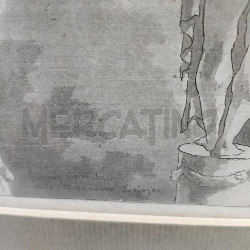 LITOGRAFIA ACQUARELLATA LOUIS CARRACHE CHIOSTRO DI SAN MICHELE  | Mercatino dell'Usato Domodossola 3