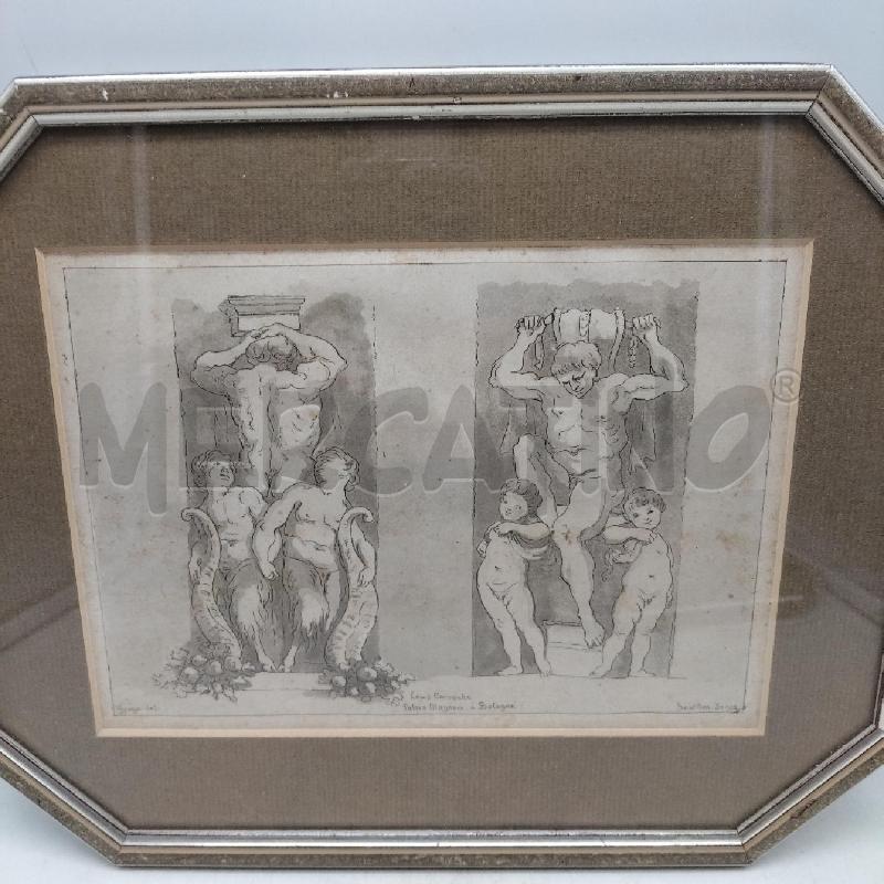 LITOGRAFIA ACQUARELLATA LOUIS CARRACHE PALAIS MAGNANI  | Mercatino dell'Usato Domodossola 1