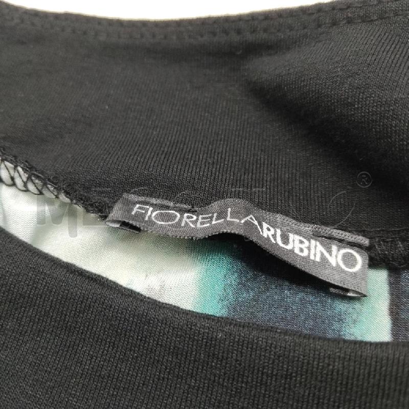 MAGLIA DONNA ABITO FIORELLA RUBINO FANTASIA AZZURRA NERA  | Mercatino dell'Usato Domodossola 3