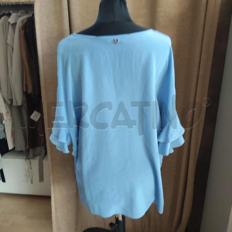 MAGLIA DONNA AZZURRA TWIN SET MANICA VOULANT | Mercatino dell'Usato Domodossola 3