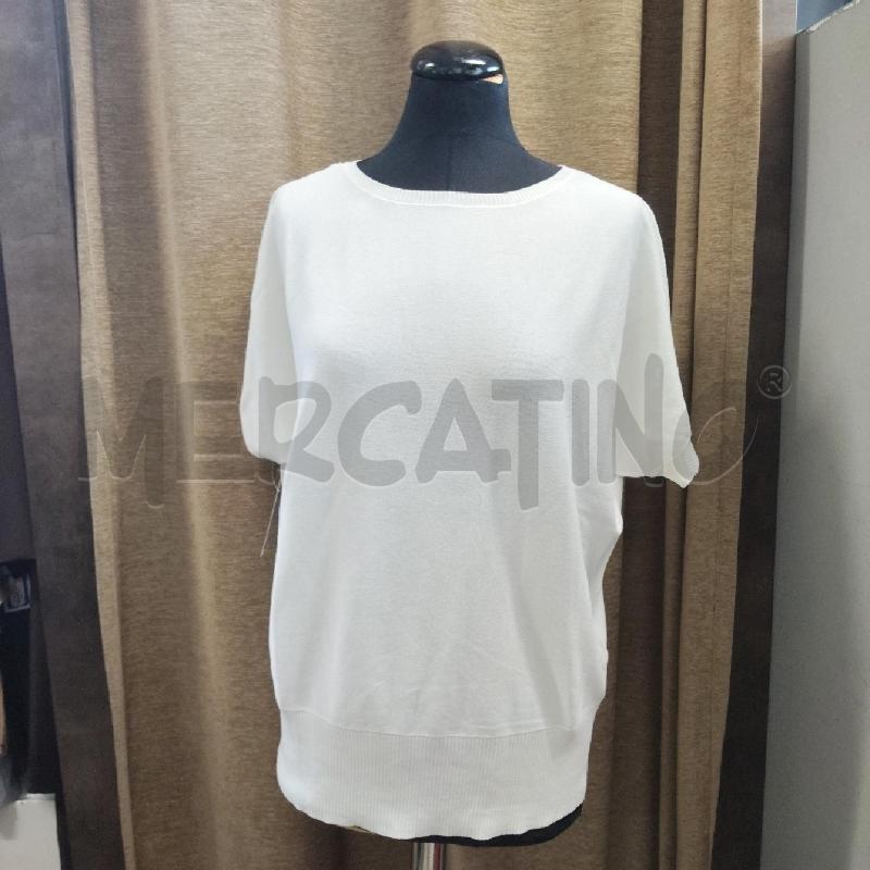 MAGLIA DONNA BIANCA FIORELLA RUBINO | Mercatino dell'Usato Domodossola 1