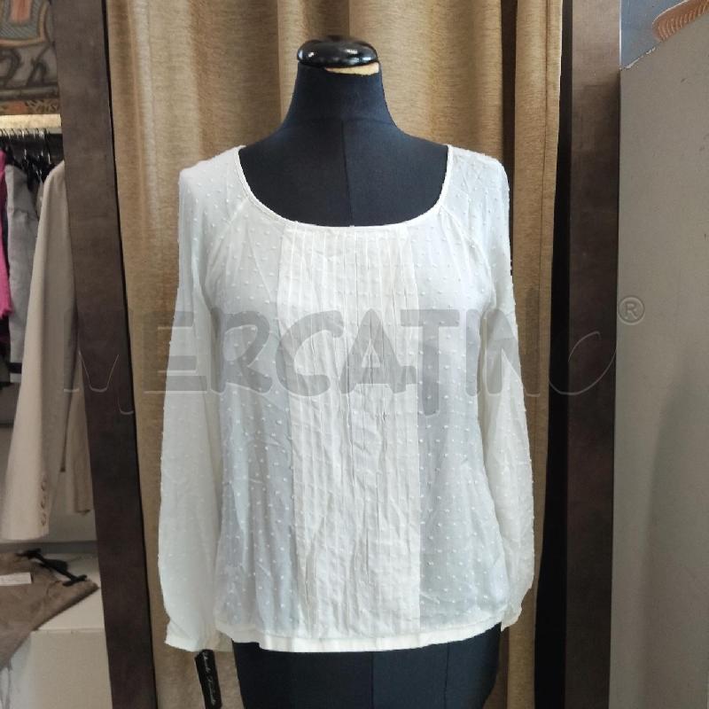 MAGLIA DONNA BIANCA MANILA GRACE PALLINI IN RILIEVO  | Mercatino dell'Usato Domodossola 1