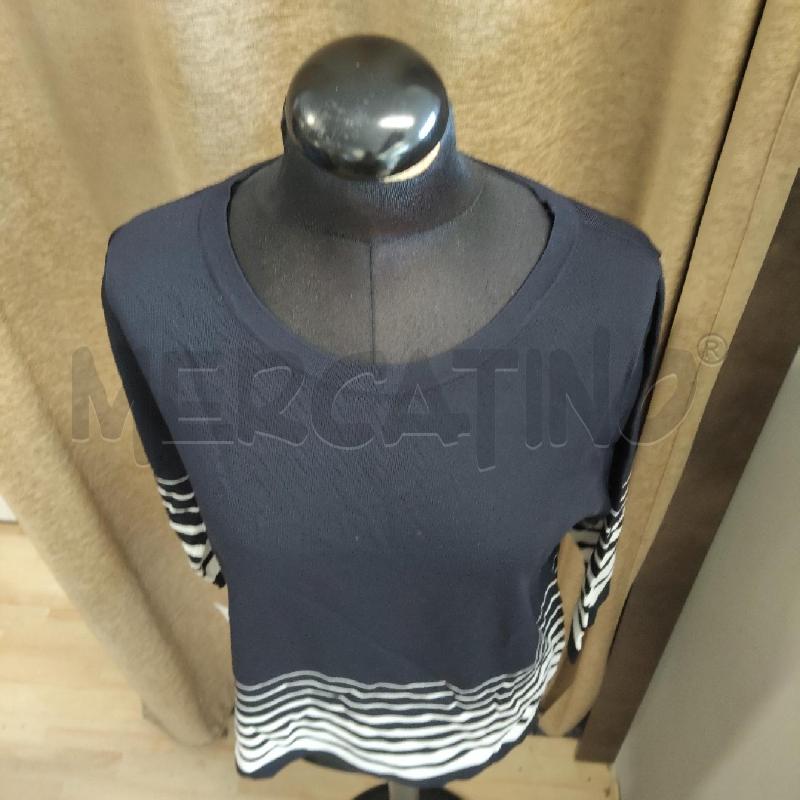 MAGLIA DONNA BLU RIGHE BIANCHE LUISA VIOLA | Mercatino dell'Usato Domodossola 2