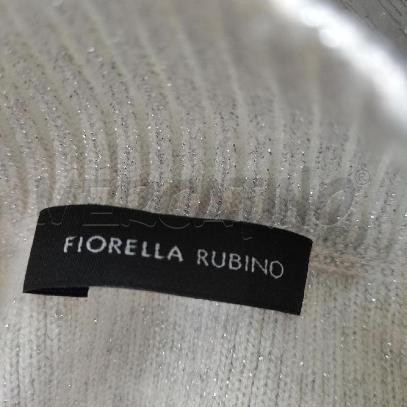 MAGLIA DONNA GRIGIA ARGENTATA MANICHE BIANCHE FIORELLA RUBINO  | Mercatino dell'Usato Domodossola 5