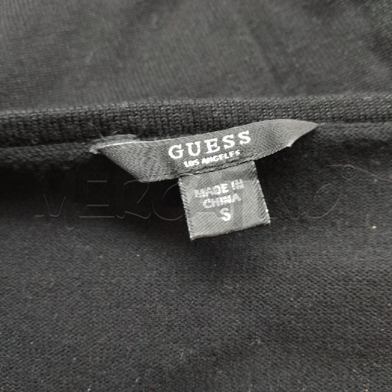 MAGLIA DONNA GUESS NERA SCOLLO BARCA MANICHE SVASATE | Mercatino dell'Usato Domodossola 3