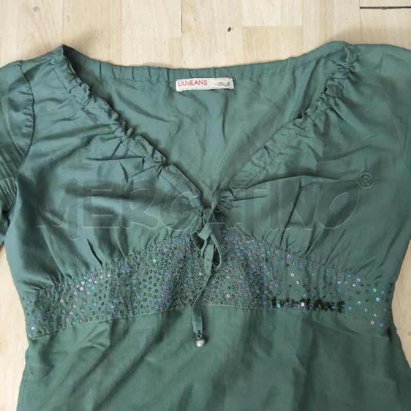 MAGLIA DONNA LIU JO VERDE LACCIO BRILLANTINO  | Mercatino dell'Usato Domodossola 2