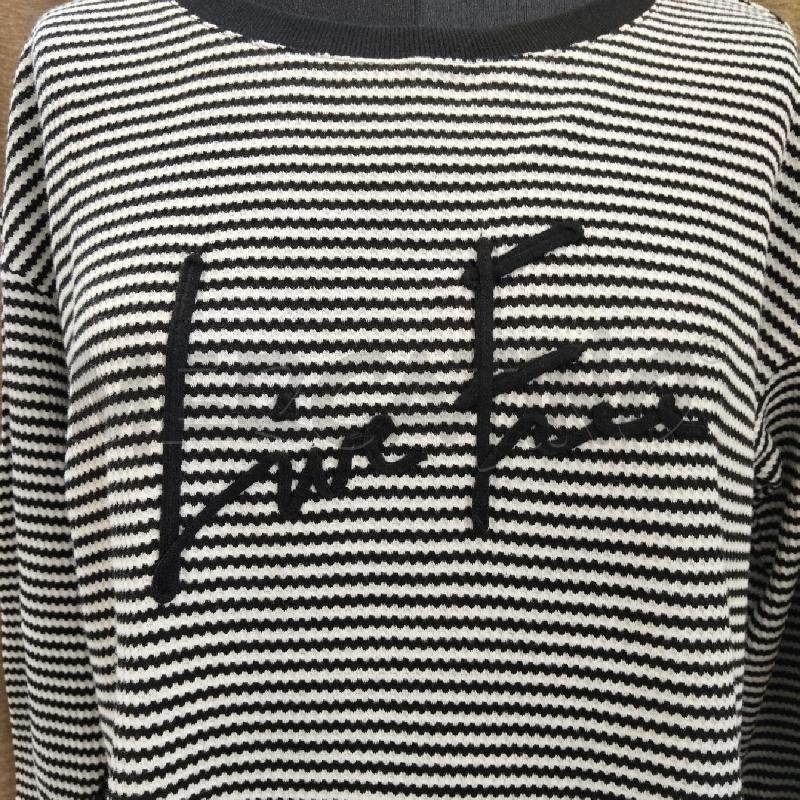 MAGLIA DONNA RIGHE NERE BIANCHE LIVE FREE FIORELLA RUBINO | Mercatino dell'Usato Domodossola 3