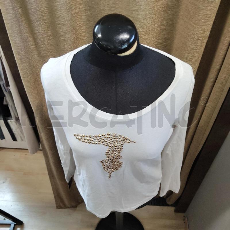 MAGLIA DONNA TRUSSARDI BIANCA MANICA LUNGA | Mercatino dell'Usato Domodossola 2