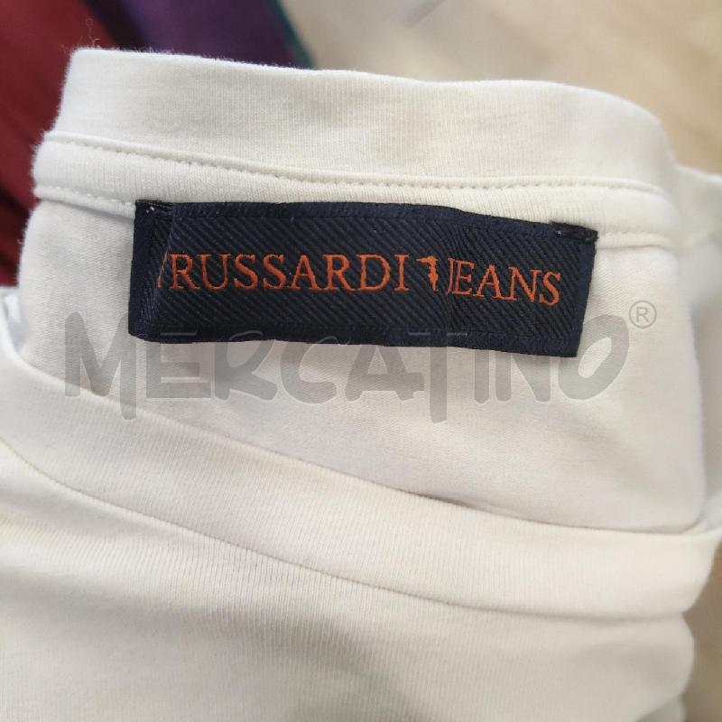 MAGLIA DONNA TRUSSARDI BIANCA MANICA LUNGA | Mercatino dell'Usato Domodossola 3