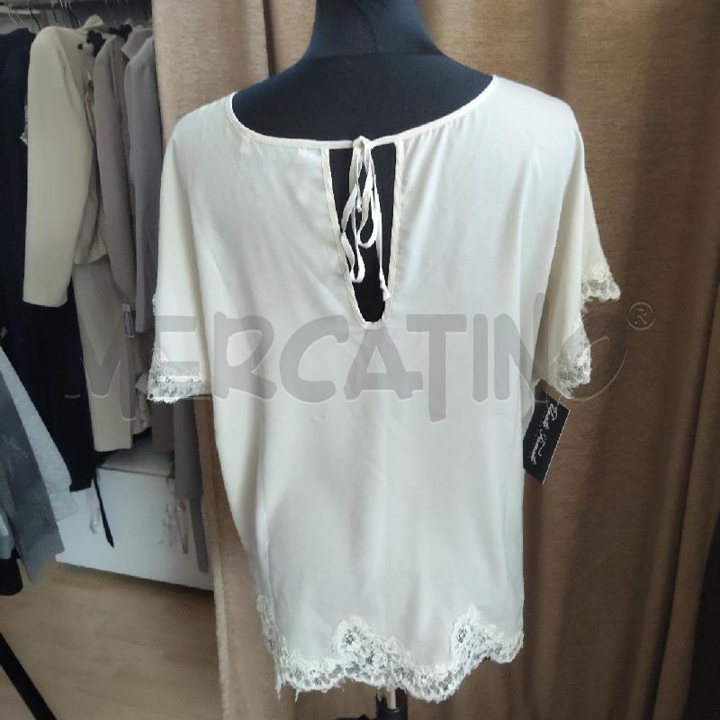 MAGLIA DONNA TWIN SET BEIGE PIZZO MAICHE  | Mercatino dell'Usato Domodossola 3