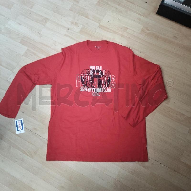 MAGLIA UOMO PEPE JEANS M.L. ROSSA  | Mercatino dell'Usato Domodossola 2