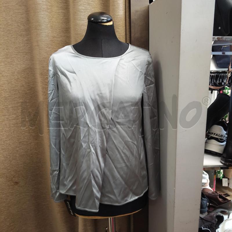MAGLIETTA DONNA M.L. GRIGIA SETA BOTTONE DIETRO ARMANI  | Mercatino dell'Usato Domodossola 1