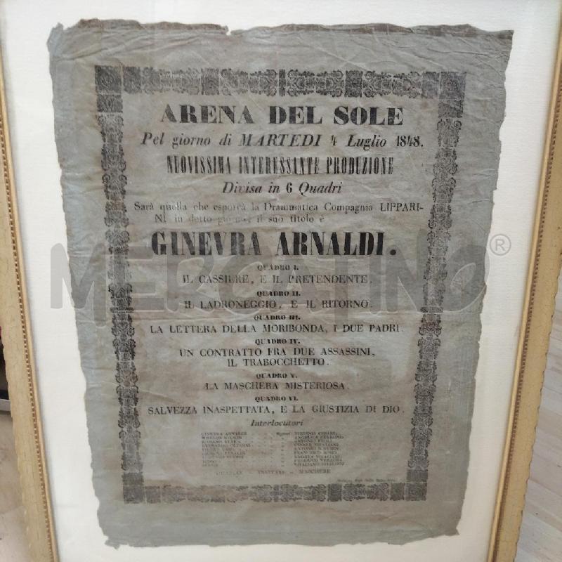MANIFESTO TEATRALE GINEVRA ARNALDI  | Mercatino dell'Usato Domodossola 2
