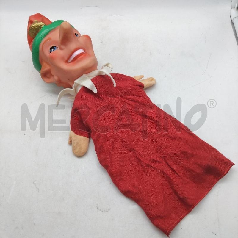 MARIONETTA VINTAGE VESTITO STOFFA ROSSO | Mercatino dell'Usato Domodossola 2