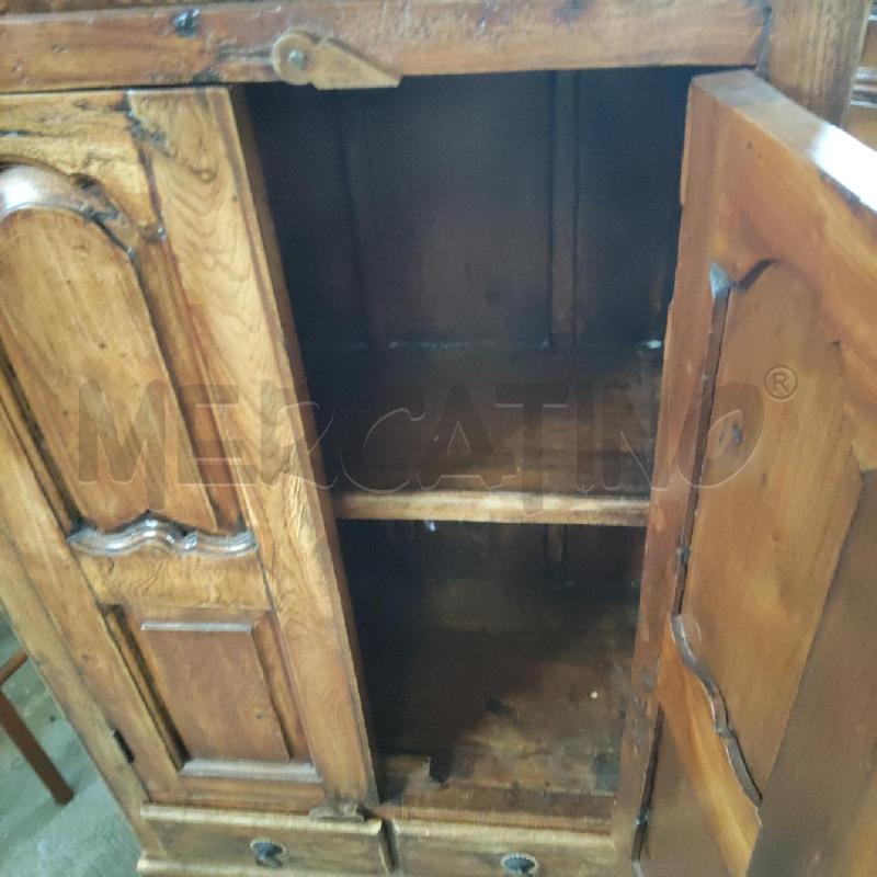 MOBILETTO LEGNO 2 ANTE 2 CASSETTI ARTE POVERA  | Mercatino dell'Usato Domodossola 3